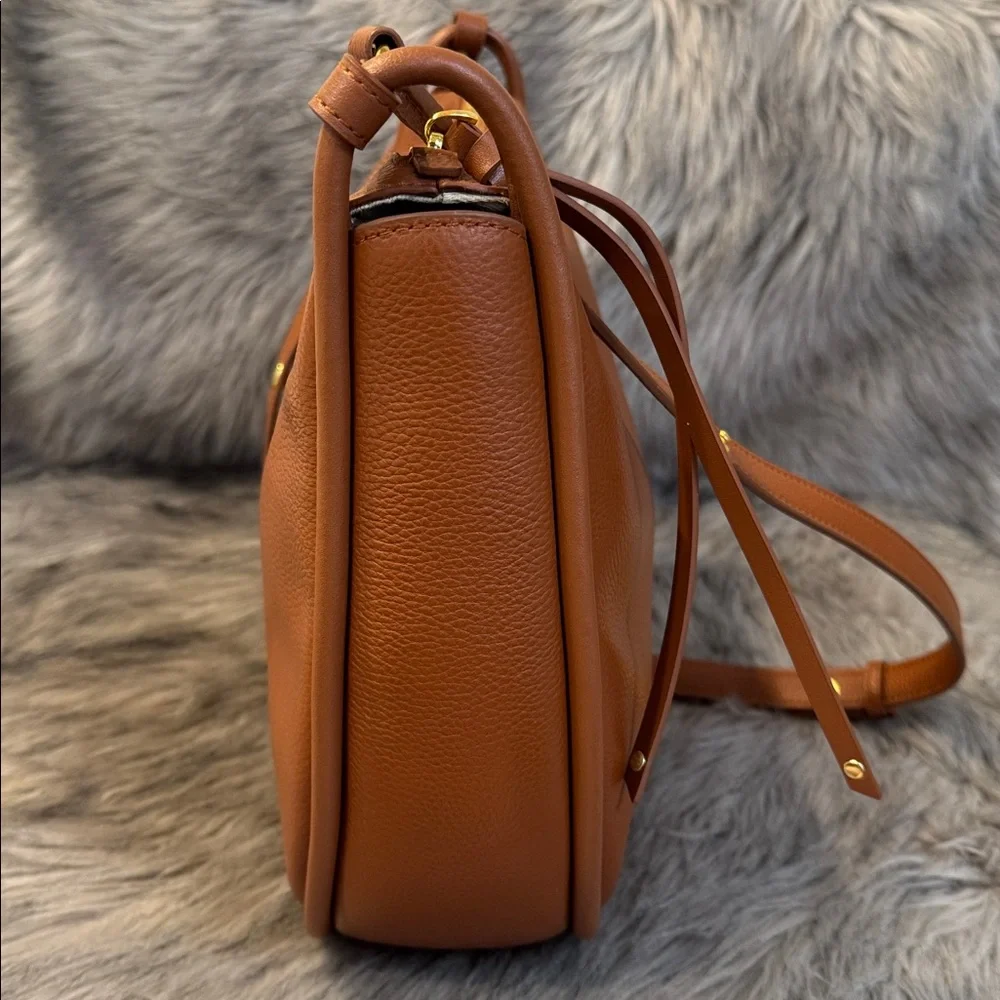 AALLYN Brown Leather Crossbody Bag